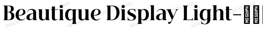 Beautique Display Light字体转换